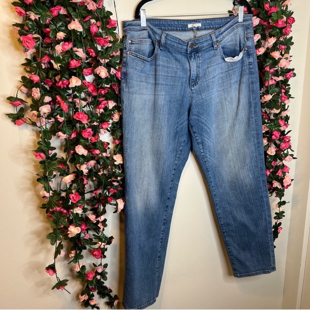 Eileen Fisher Blue Skinny Jeans with Stretch - Picture 2 of 5